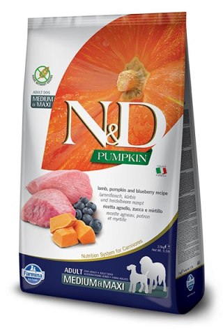 Farmina Farmina N&D Pumpkin Grain Free Canine Adult Medium&Maxi Lamb&Blueberry 12kg