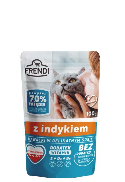 Frendi Frendi Kawałki W Delikatnym Sosie Z Indykiem 100g