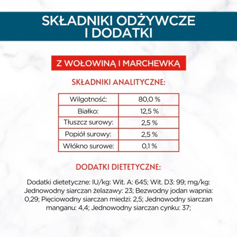 Purina Gourmet Perle Karma dla kotów mini fileciki w sosie z wołowiną i marchewką 85 g