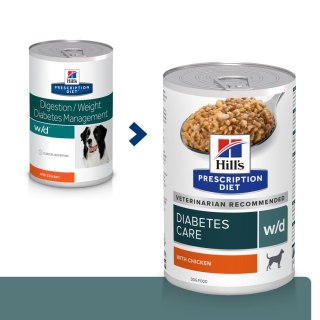 Hills Hill's PD Prescription Diet Canine W/D Weterynaryjna Karma Dla Psa Kontrola Wagi 370 G