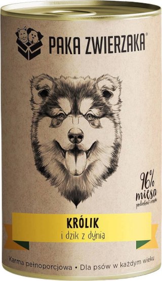 Paka Zwierzaka Paka Zwierzaka Królik I Dzik Z Dynią 400g