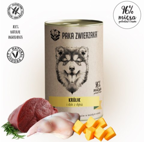 Paka Zwierzaka Paka Zwierzaka Królik I Dzik Z Dynią 400g
