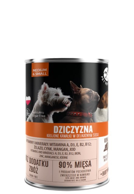 Pet Republic PetRepublic Dziczyzna Krojone Kawałki W Delikatnym Sosie 400g