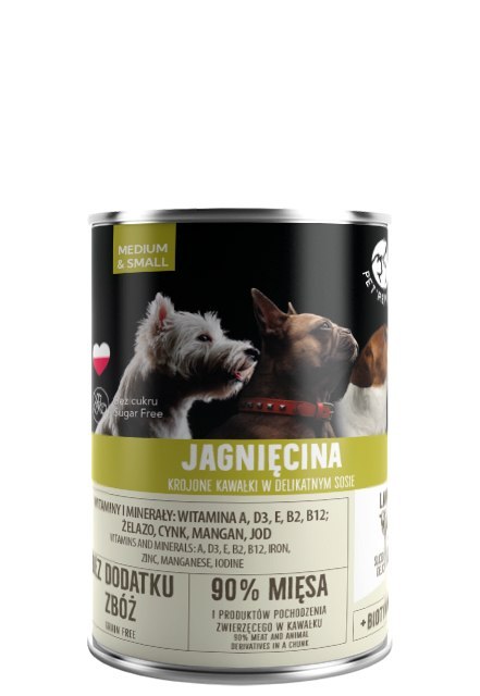 PetRepublic Jagnięcina Krojone Kawałki W Delikatnym Sosie 400g