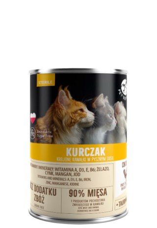 Pet Republic PetRepublic Kurczak Krojone Kawałki W Delikatnym Sosie Dla Kotów Sterylizowanych 400g