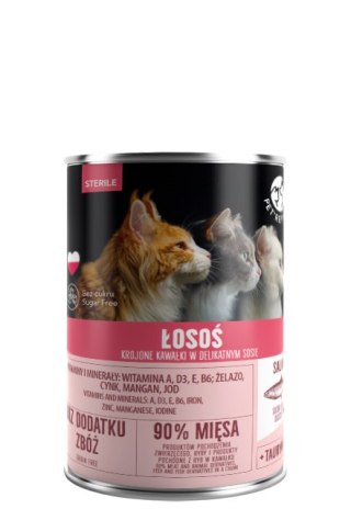 Pet Republic PetRepublic Łosoś Krojone Kawałki W Delikatnym Sosie Dla Kotów Sterylizowanych 400g