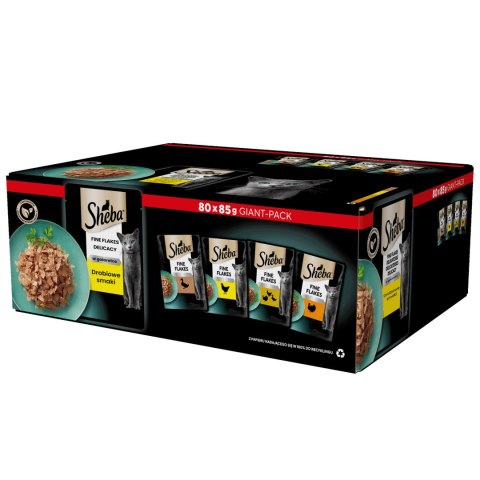 Sheba Sheba Delicacy Drobiowe Smaki W Galaretce, Z Kaczką, Z Kurczakiem, Z Drobiem, Z Indykiem 80x85g