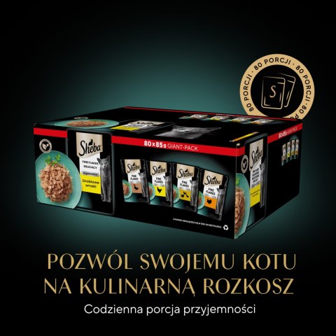 Sheba Sheba Delicacy Drobiowe Smaki W Galaretce, Z Kaczką, Z Kurczakiem, Z Drobiem, Z Indykiem 80x85g