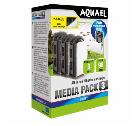AQUA EL AQUAEL Wkład Filtracyjny Gąbkowy FZN Mini Standard 3szt