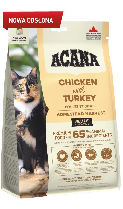 Acana ACANA Homestead Harvest Cat 340g - sucha karma pełnoporcjowa dla kotów dorosłych