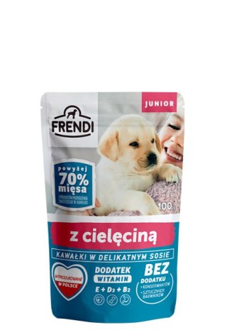 Frendi Frendi- Junior, Kawałki w delikatnym sosie z cielęciną 100g