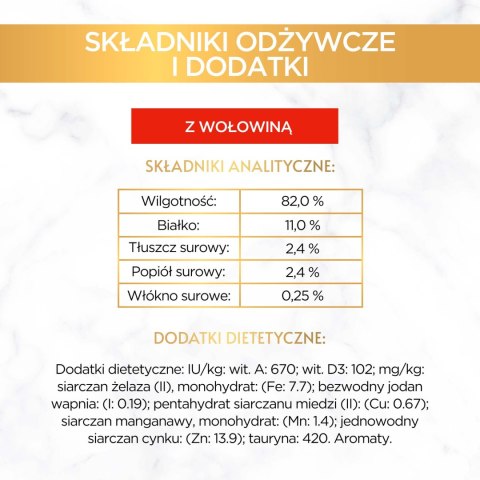 Purina Gourmet Gold Sauce Delight z wołowiną 85g