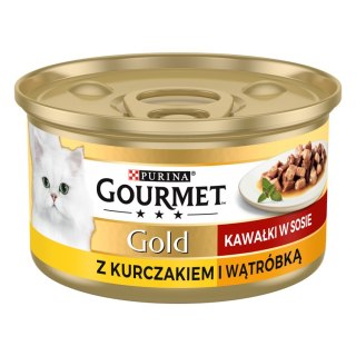 Gourmet Purina Gourmet Gold kurczak/ wątróbka w sosie 85g