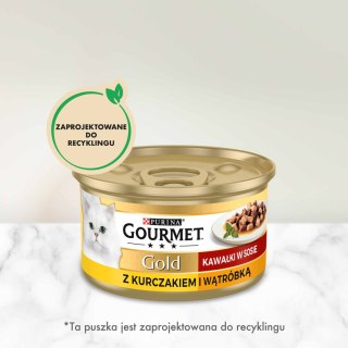 Gourmet Purina Gourmet Gold kurczak/ wątróbka w sosie 85g