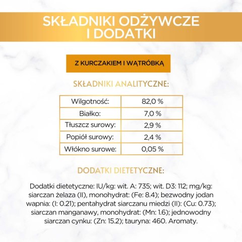 Gourmet Purina Gourmet Gold kurczak/ wątróbka w sosie 85g