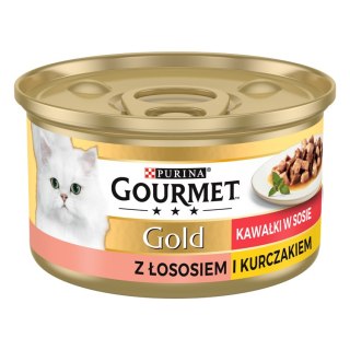 Gourmet Purina Gourmet Gold łosoś/ kurczak w sosie 85g