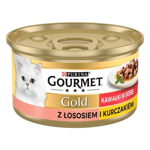 Gourmet Purina Gourmet Gold łosoś/ kurczak w sosie 85g