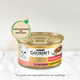 Gourmet Purina Gourmet Gold łosoś/ kurczak w sosie 85g