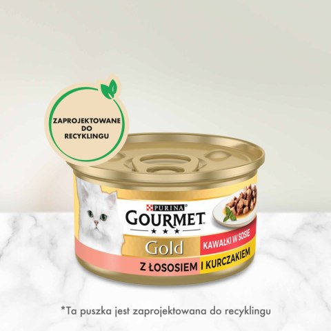 Gourmet Purina Gourmet Gold łosoś/ kurczak w sosie 85g