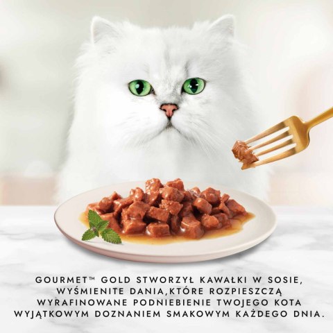 Gourmet Purina Gourmet Gold łosoś/ kurczak w sosie 85g