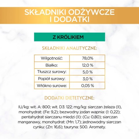 Gourmet Purina Gourmet Gold pasztet z królikiem 85g