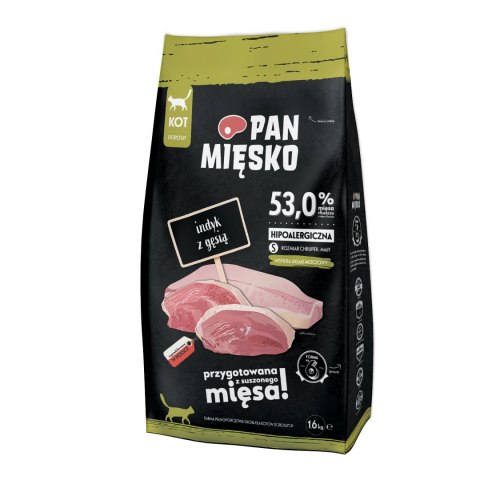PAN MI�SKO PAN MIĘSKO Sucha karma dla kota - Indyk z gęsią, 1,6 kg