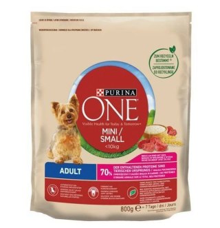 PURINA ONE PURINA ONE Mini Adult Wołowina, ryż - sucha karma dla psa - 800g