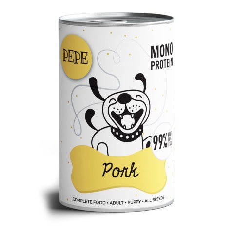 Paka Zwierzaka PEPE MONO PROTEIN Pork (wieprzowina) 400g