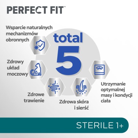 Perfect Fit Perfect Fit™ - sucha karma pełnoporcjowa dla dorosłych kotów po zabiegu kastracji, bogata w kurczaka 7kg