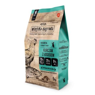 Wiejska Zagroda Sucha karma dla kociąt - Kurczak z łososiem, 5 kg