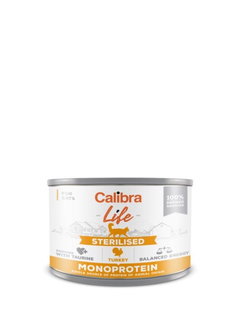 Calibra Cat Life Sterilised Karma Dla Kota Z Indykiem 200g