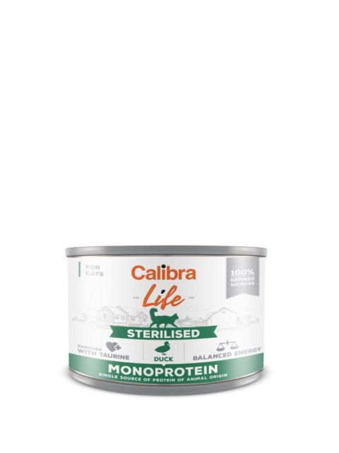 Calibra Cat Life Sterilised Karma Dla Kota Z Kaczką 200g