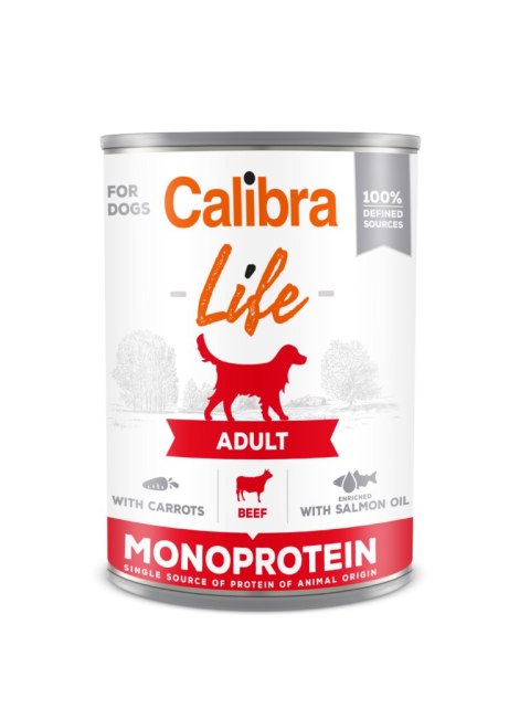 Calibra Calibra Dog Life Adult Beef With Carrots Karma Dla Psa 400g