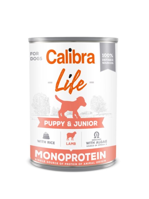 Calibra Dog Life Puppy & Junior Jagnięcina Z Ryżem 400g
