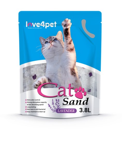 Cat Sand Żwirek Silikonowy dla Kota Cat Sand Lavender 3,8l