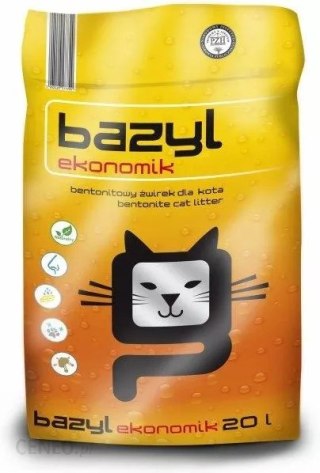 Celpap sp. z o.o Bazyl Ekonomik Żwirek Bentonitowy Dla Kota 20l