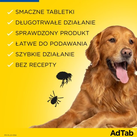 Elanco Elanco AdTab 225mg Tabletka Na Pchły I Kleszcze Dla Psów 5,5-11kg