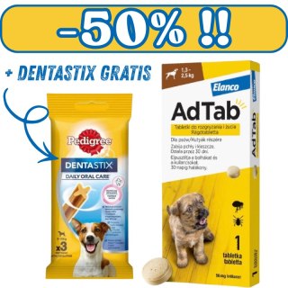 Elanco Elanco AdTab 56mg Tabletka Na Pchły I Kleszcze Dla Psów 1,3-2,5kg