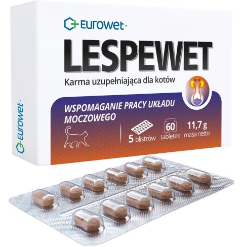 Eurowet Eurowet Lespewet Preparat Dla Kotów Wspierający Drogi Moczowe 60tabl