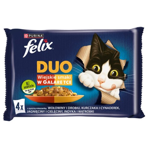 Felix Felix Duo Wiejskie Smaki W Galaretce 4x85g