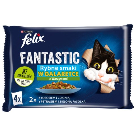 Felix Felix Fantastic Wiejskie Smaki W Galaretce Z Łososiem I Pstrągiem 4x85g