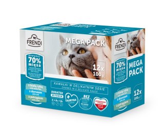 Frendi Frendi saszetki dla kota 12x100g - pełnoporcjowa karma w kawałkach w sosie