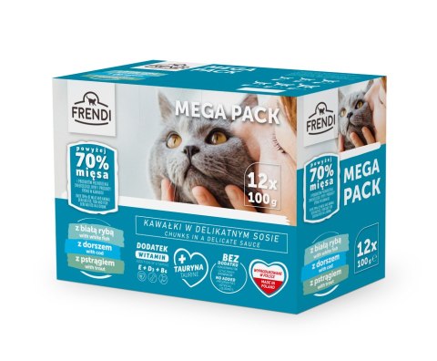 Frendi Frendi saszetki dla kota 12x100g - pełnoporcjowa karma w kawałkach w sosie