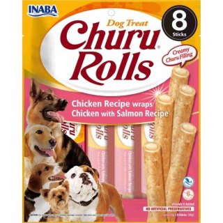 INABA INABA Churu Rolls Dla Psa Kurczak z Łososiem 8x12g