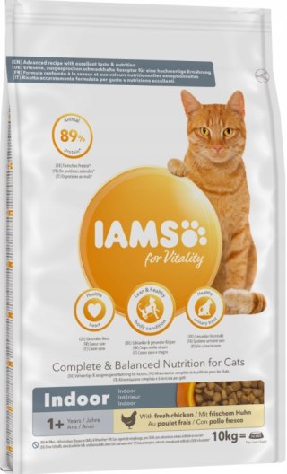 Iams IAMS For Vitality Karma Sucha Dla Kotów Dorosłych Indoor Kurczak 10kg
