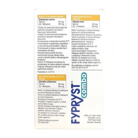 KRKA Krka Fypryst Combo Dla Kota 50mg-60mg/0,5ml 1 Pipeta