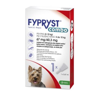 KRKA Krka Fypryst Combo Krople Na Pchły I Kleszcze Dla Psa 2-10kg 67mg/0,67ml 1 Pipeta