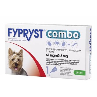KRKA Krka Fypryst Combo Krople Na Pchły I Kleszcze Dla Psa 2-10kg 67mg/0,67ml 1 Pipeta