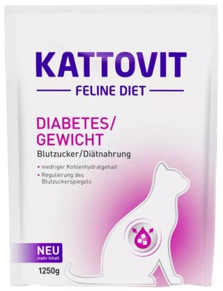 Kattovit Kattovit Diabetes Karma Sucha Dla Kotów Z Nadwagą I Cukrzycą 1,25kg