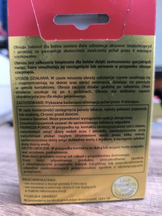 Laboratorium DermaPharm Sabunol Obroża Przeciw Pchłom Dla Kota Czerwona 35cm